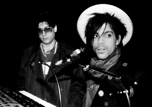 Prince in the studio in the Controversy era.
