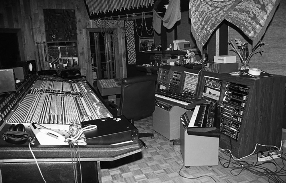 Prince in the studio in the Lovesexy era.