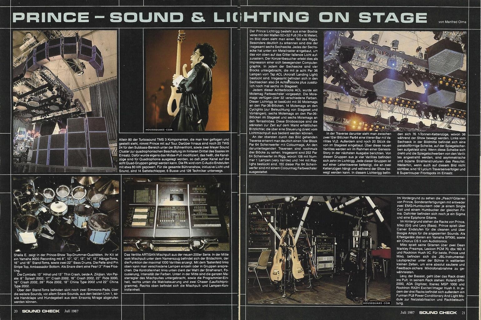 Prince - Sound & Lighting On Stage