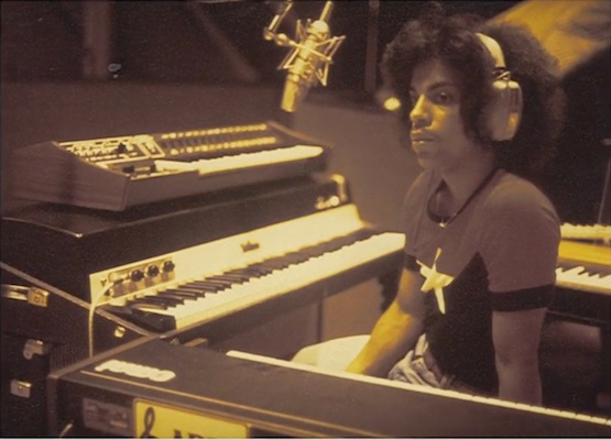 Prince in the studio in the For You era.
